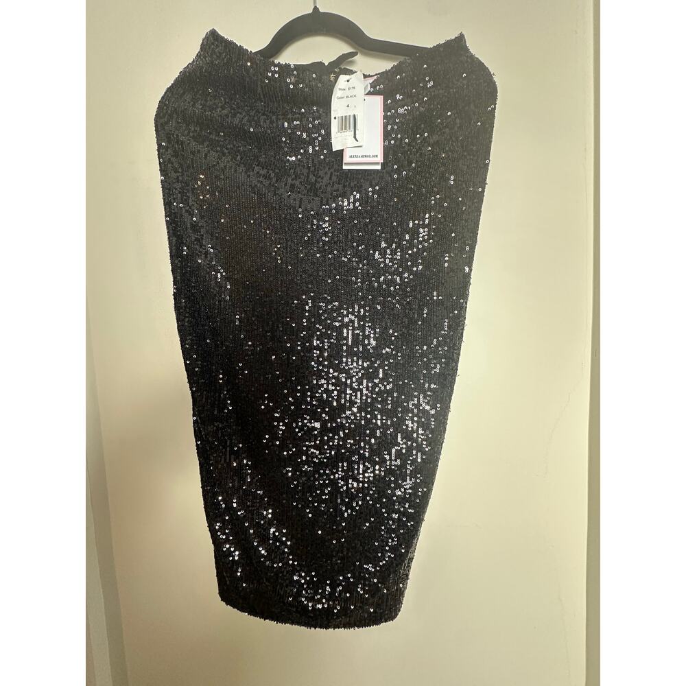 Alexia Admor Black Sequin Midi Skirt - Picture 3 of 3